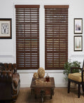 Dark Oak Cordless Faux Wood Venetian Blind M826