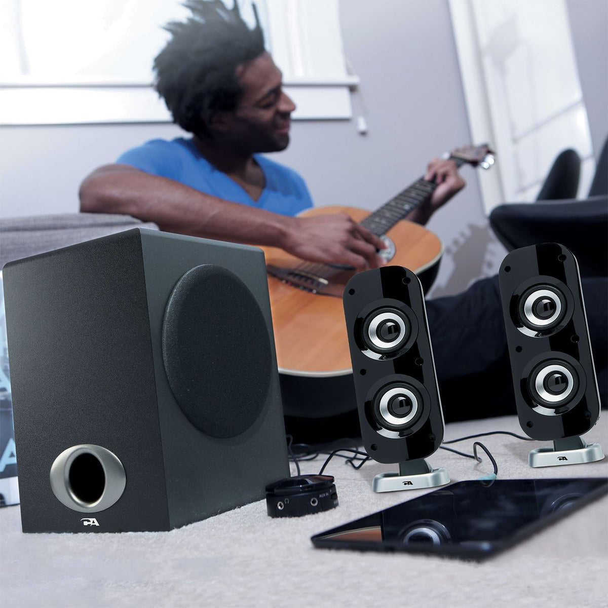 2.1 Subwoofer Speaker System, 80W, Pack of 2 H100075