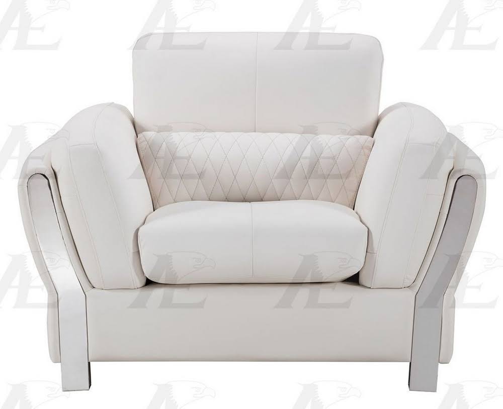 White Faux Leather Chair V2708