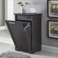 Dark Brown Tilt-Out Laundry Sorter Cabinet B18130
