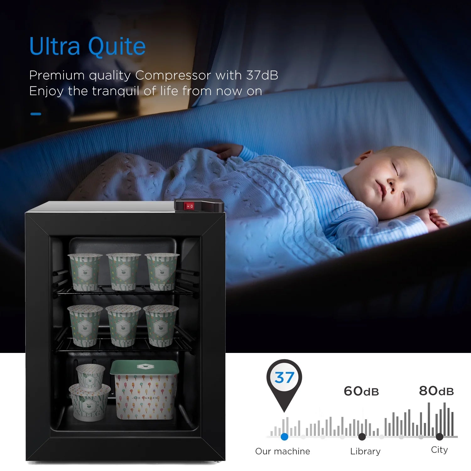 2.1 cu ft Upright Freezer with Glass Door Z61399