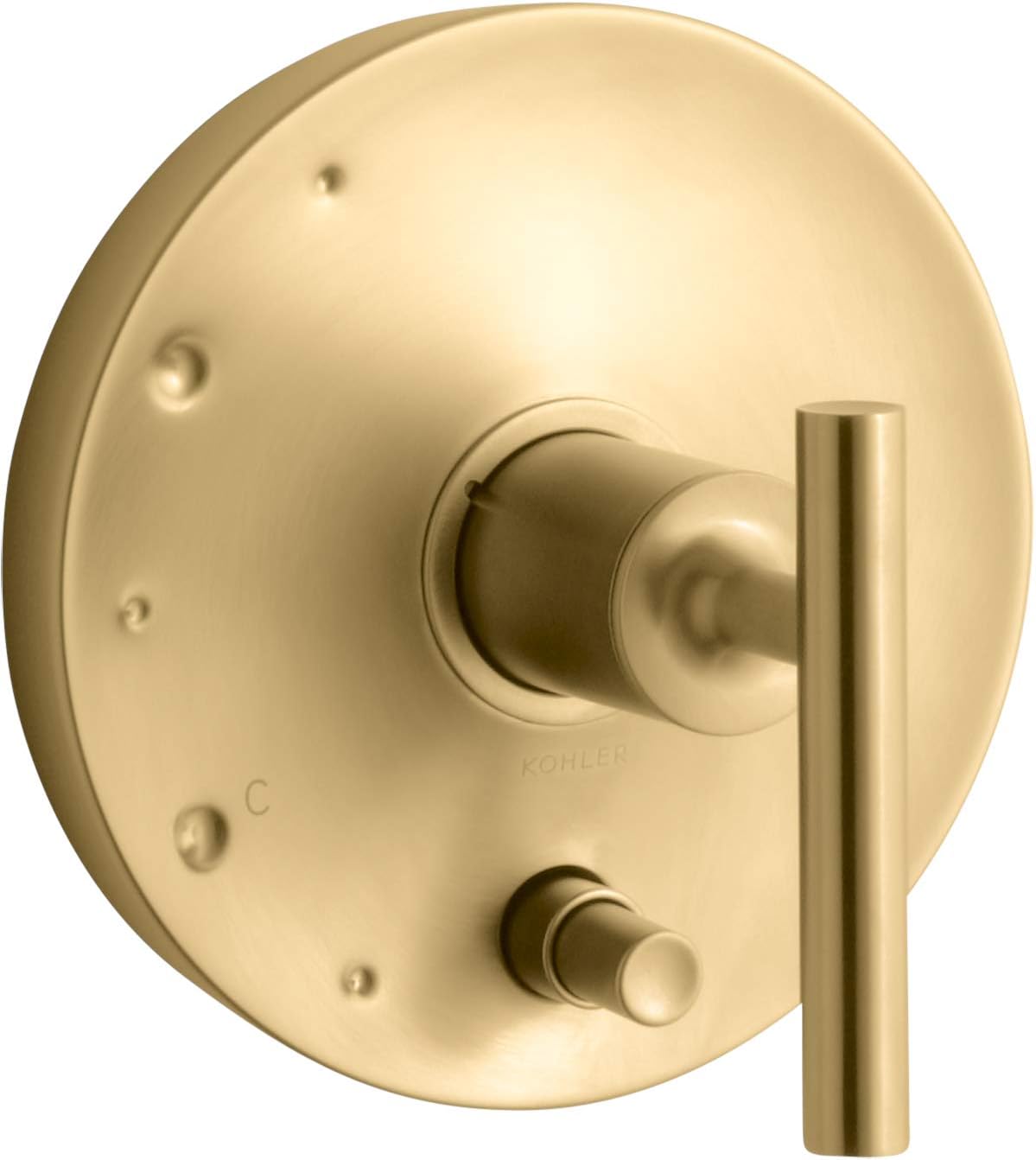 Vibrant Brushed Moderne Brass Valve Trim with Handles M911020