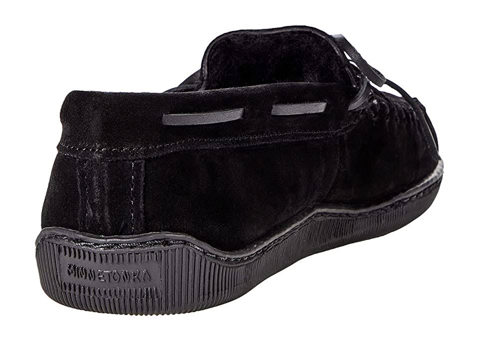Black Sheepskin Hardsole Moccasin X2768