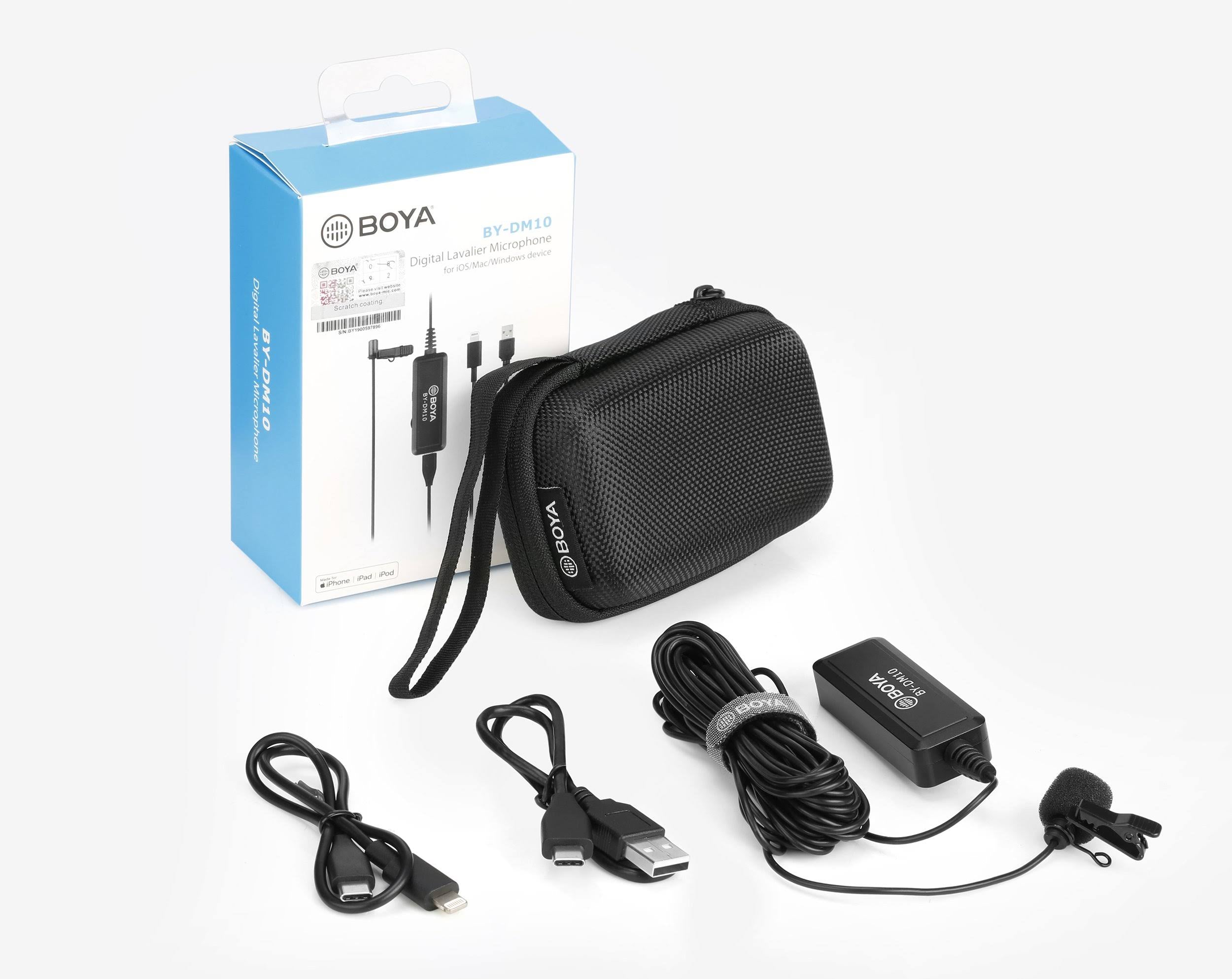 Digital Omnidirectional Lavalier Microphone with Lightning & USB Output Cables V219705
