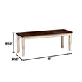 Vintage White Transitional Style Bench I38334