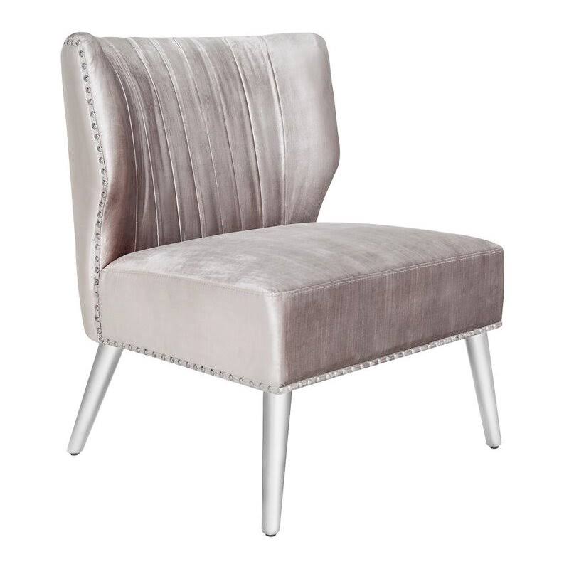 Gray Velvet Accent Chair F460