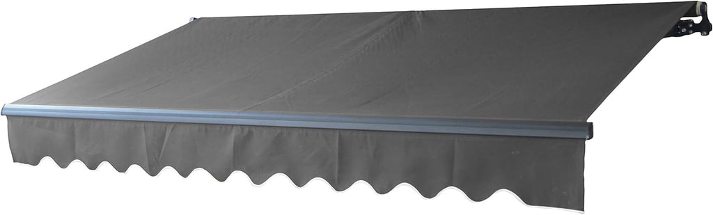 Red/White Stripes Retractable Motorized Patio Awning X39327