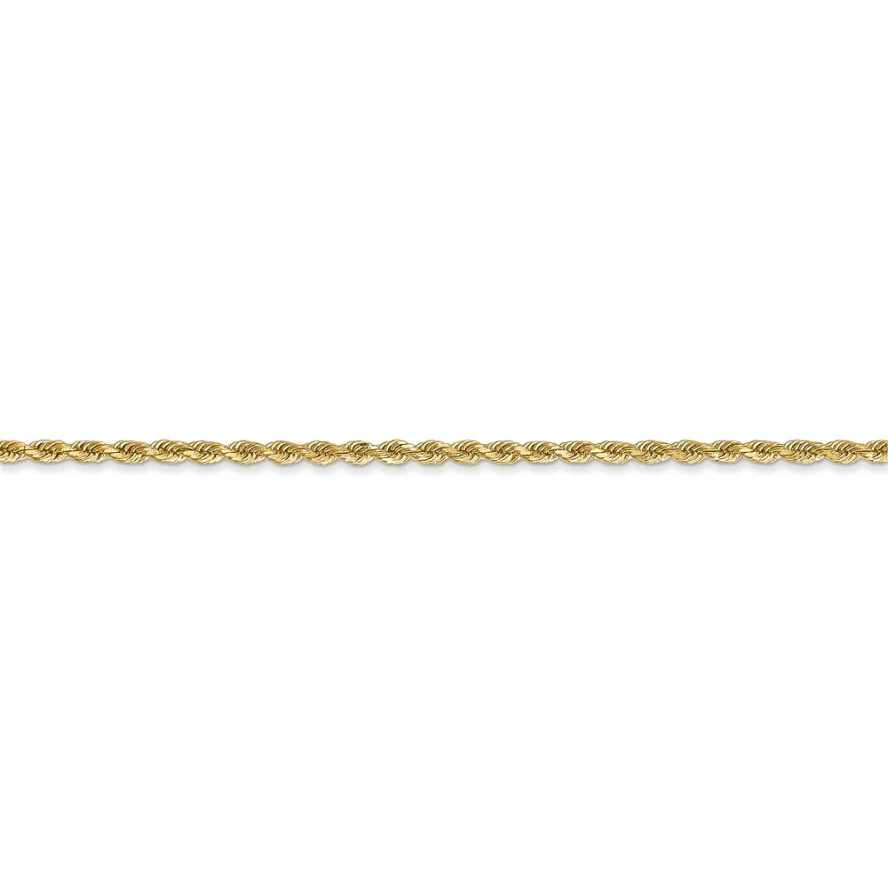 14kt Yellow Gold 20 inch Diamond-Cut Rope Chain with Lobster Clasp Z690528