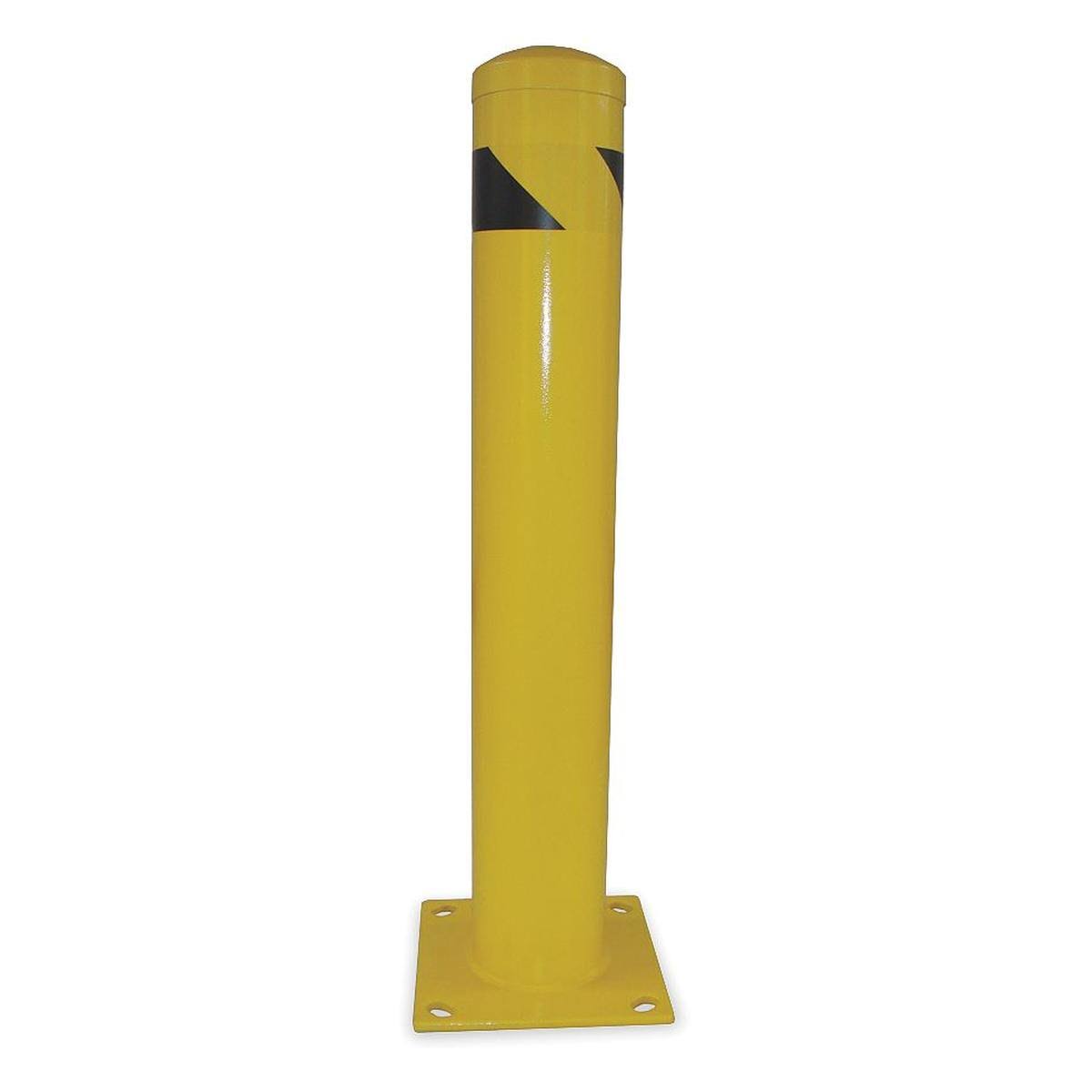 Safety Bollard, H42In, Dia 5 1/2In, Yellow H97723