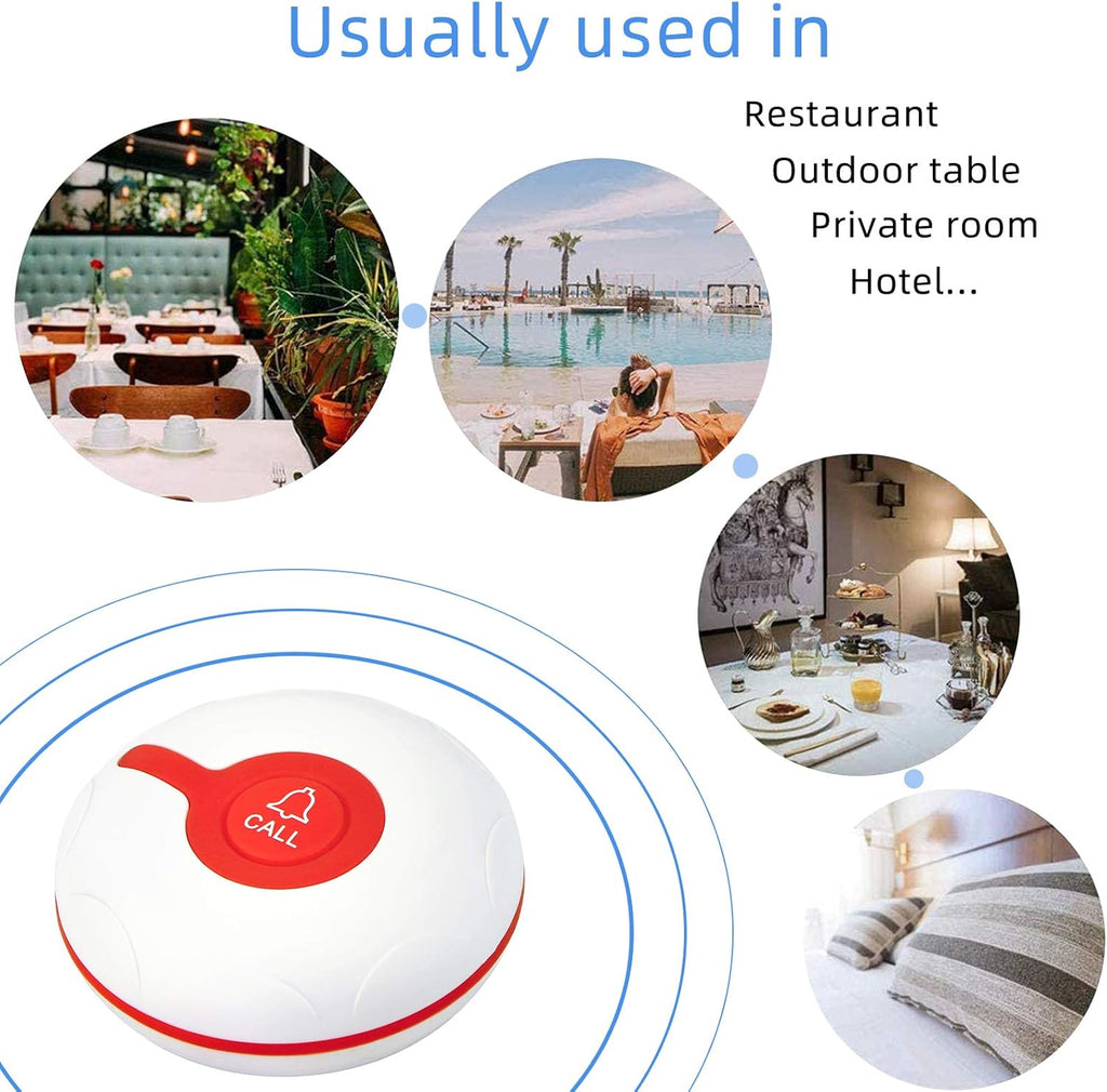 Wireless Calling System with 10 Waterproof Alert Call Button W88269