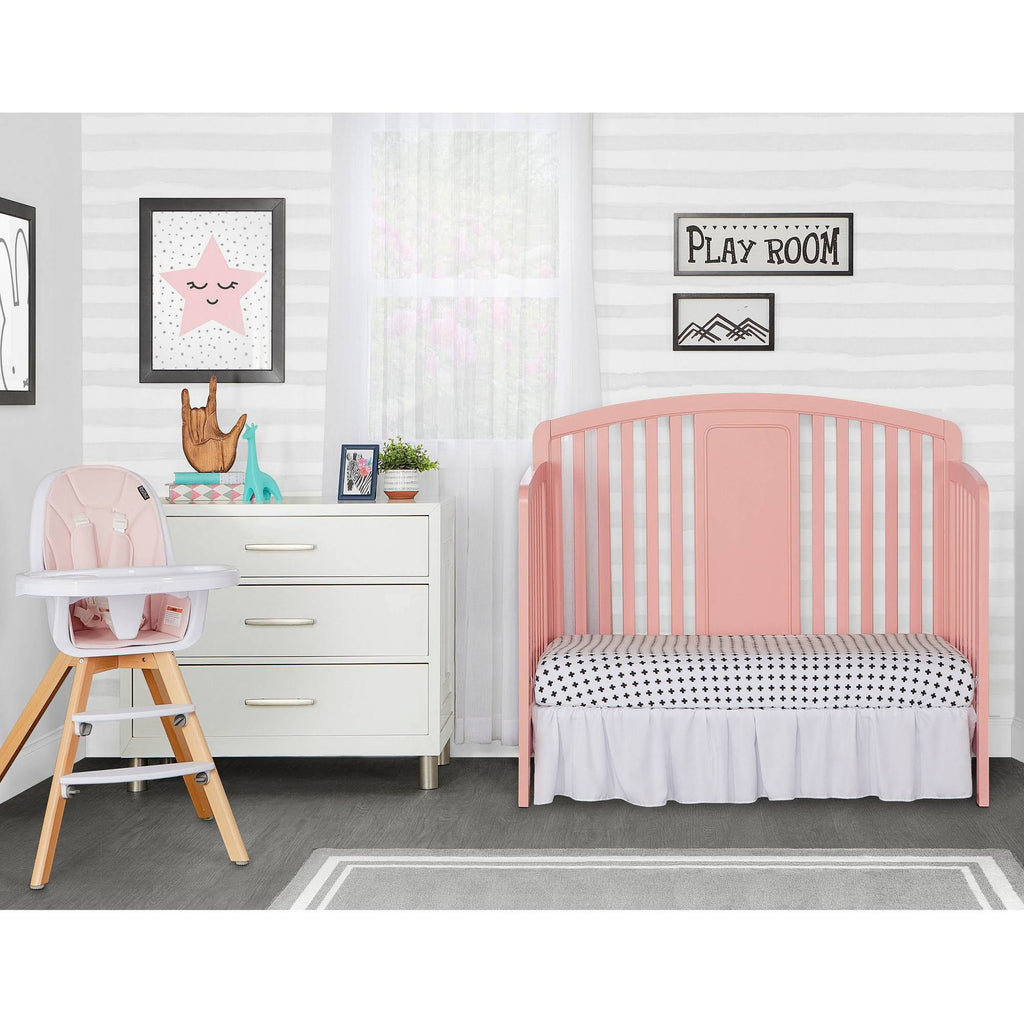 4-in-1 Convertible Crib in Dusty Pink U492