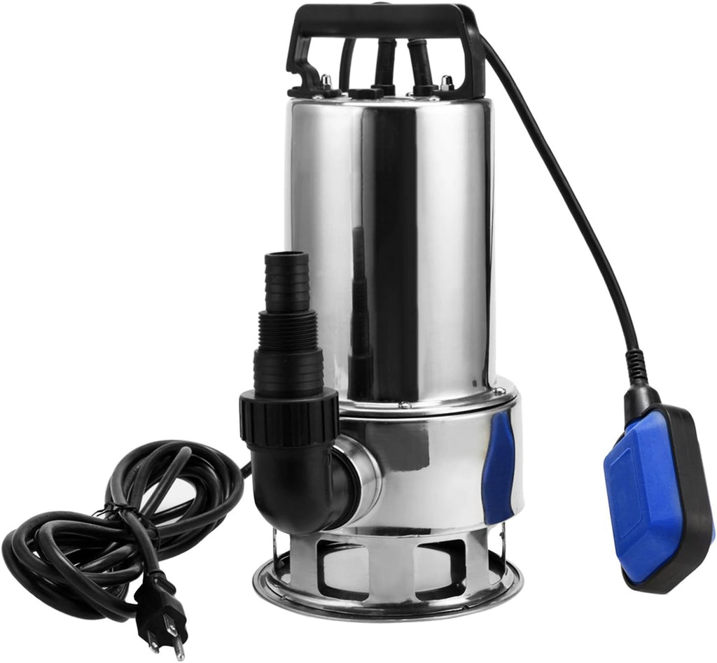 1.5 HP Stainless Steel Submersible Sump Pump with 15ft Cable and Float Switch X900