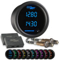 10 Color Digital Dual Wideband Air/Fuel Ratio AFR Gauge with Oxygen Sensors, 2-1/16" (52mm) C309824
