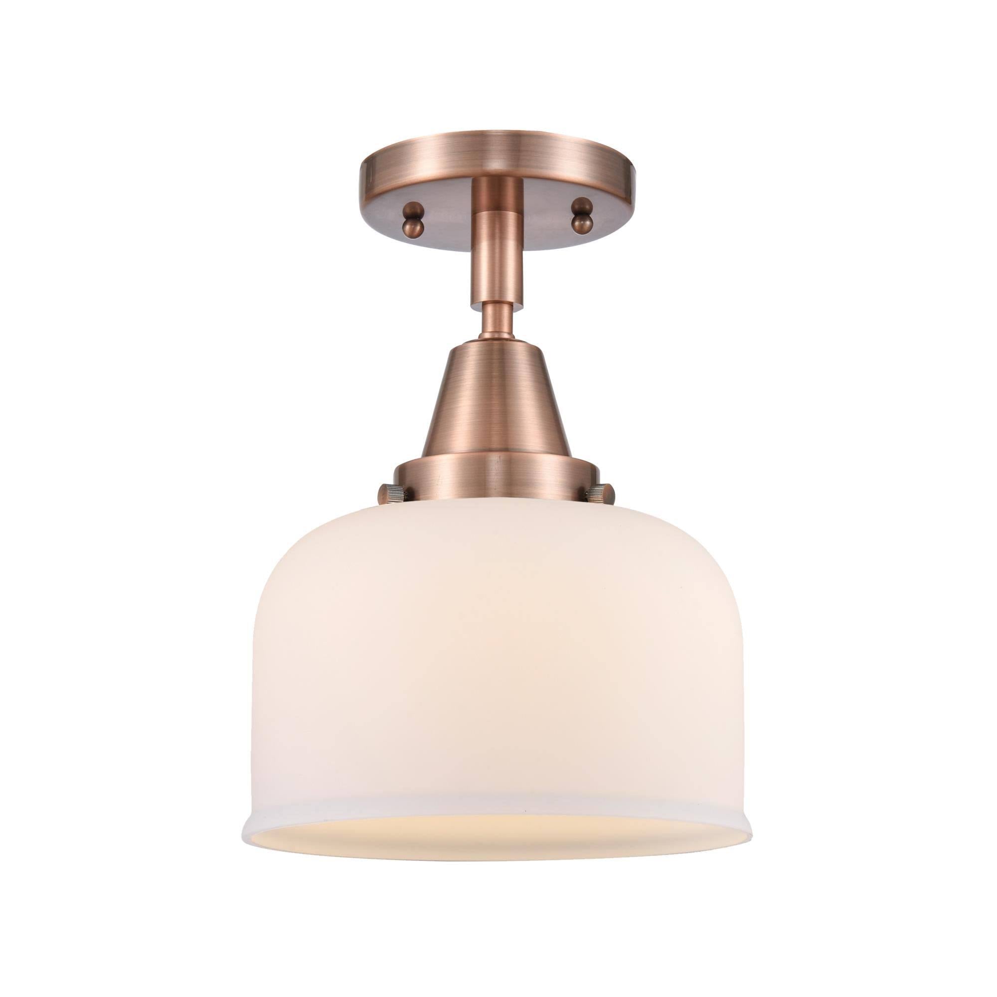 Large Bell 8 inch Flush Mount in Polished Nickel U51204