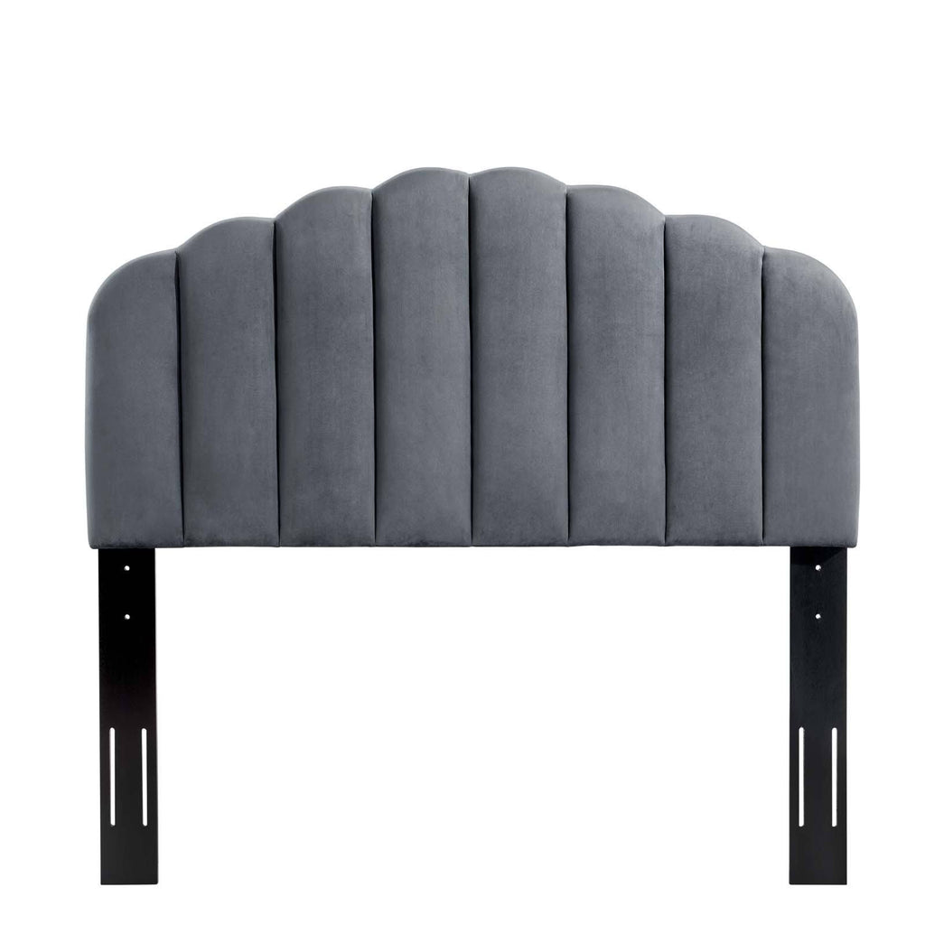 White Velvet King/California King Headboard X220