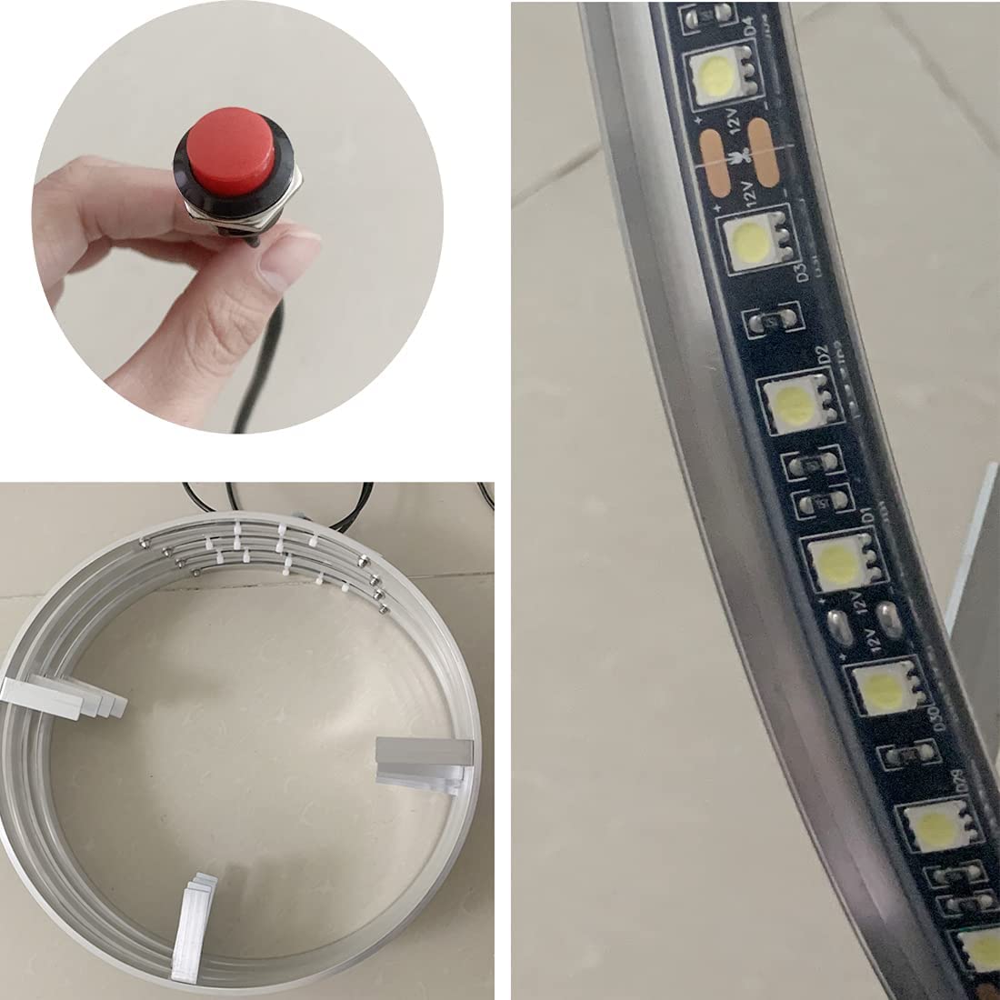 17.5 Pure White Flashing LED Wheel Light Kit IP68 Waterproof J89959
