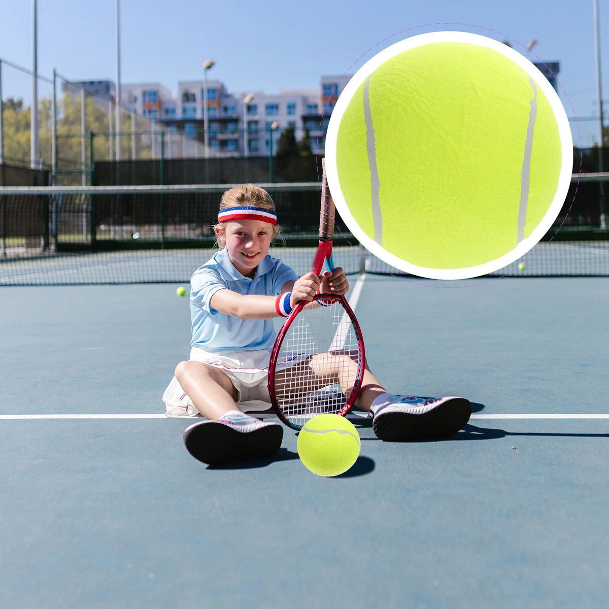 Yellow Inflatable Flannel Tennis Ball J397457