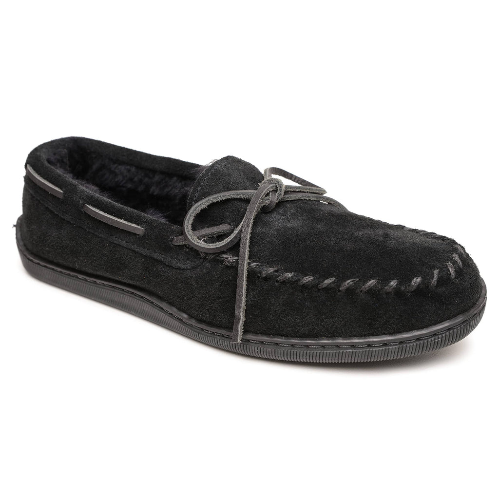 Black Sheepskin Hardsole Moccasin X2768