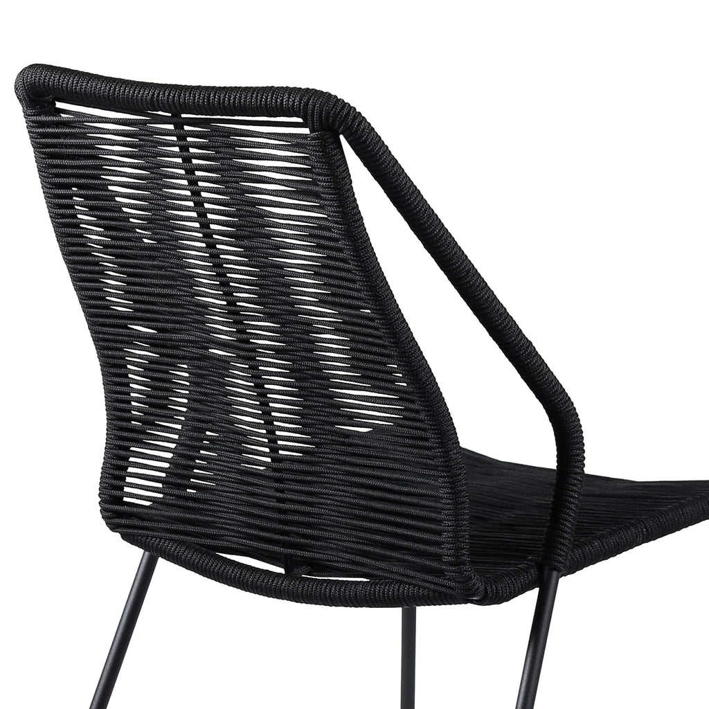 Black Stackable Outdoor Dining Chair Set of 2 R876