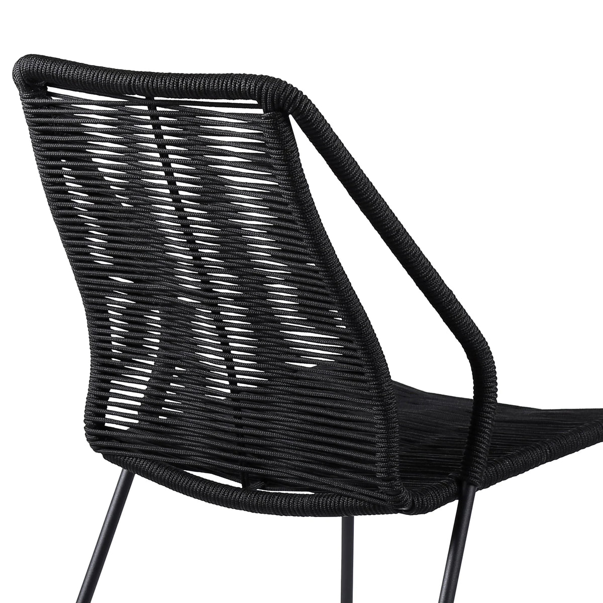 Black Stackable Outdoor Dining Chair Set of 2 R876