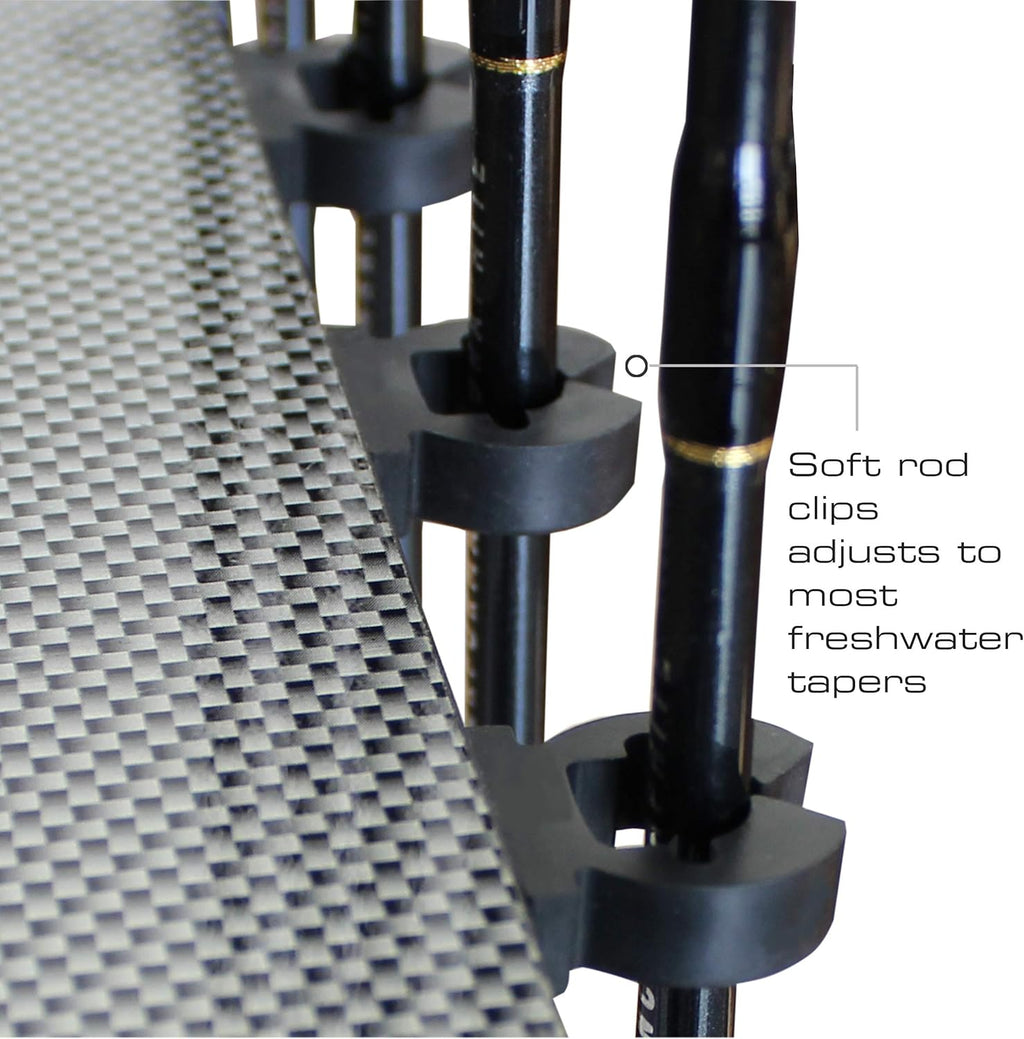 Black 12 Fishing Rod Tackle Cart X4128