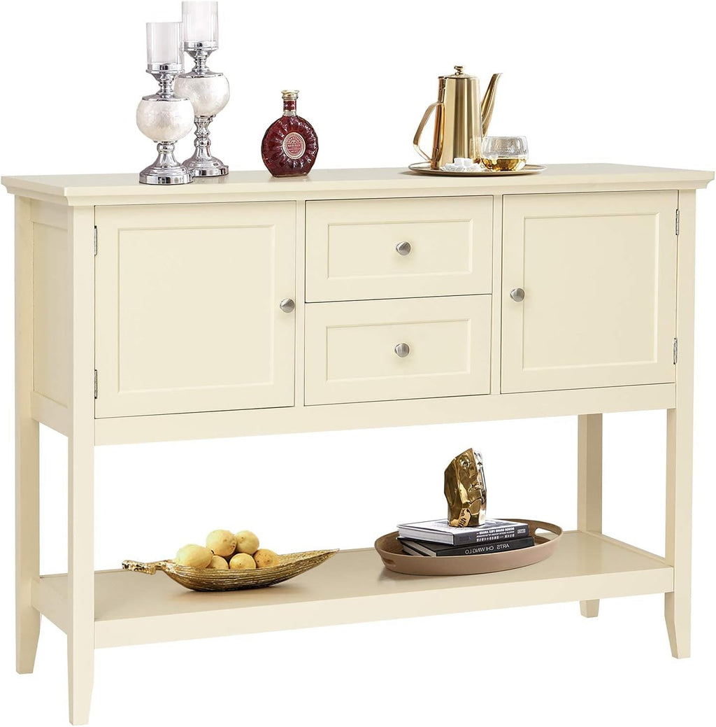 Grey Wooden Buffet Sideboard with 2 Drawers and 2 Cabinets Q574