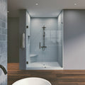 Matte Black Hinged Frameless Shower Door R833933