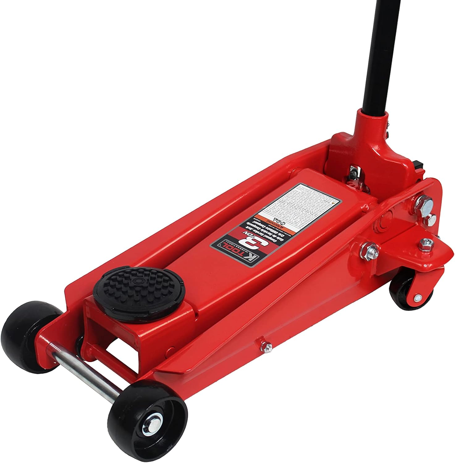 3 Ton Compact Floor Jack with Swivel Rear Casters C8595