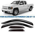 4pcs Tape-on Window Deflectors for Chevrolet Silverado/GMC Sierra 2007-2013 Extended Cab O595240
