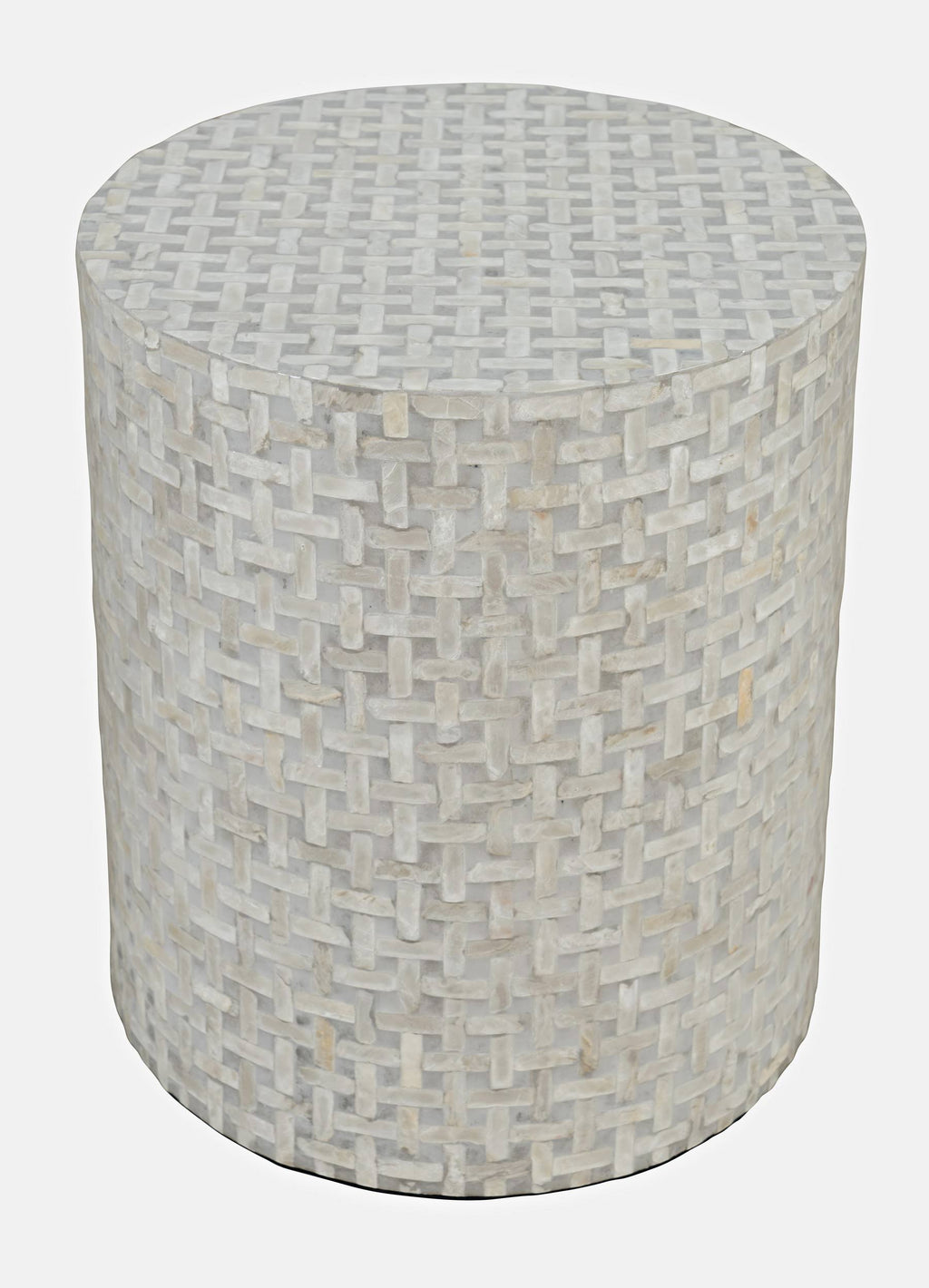 Gray Basketweave Accent Table T705