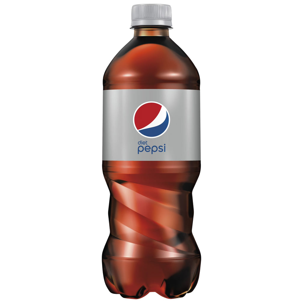 Diet Pepsi Soda 20oz Bottles, Quantity of 10 V878