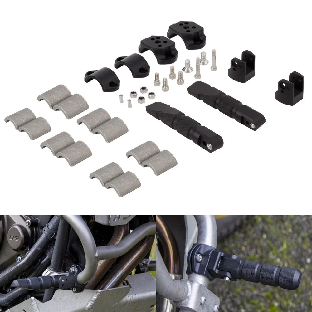 Universal Motorcycle 360 Rotatable Highway Crash Bar Foot Pegs S7081