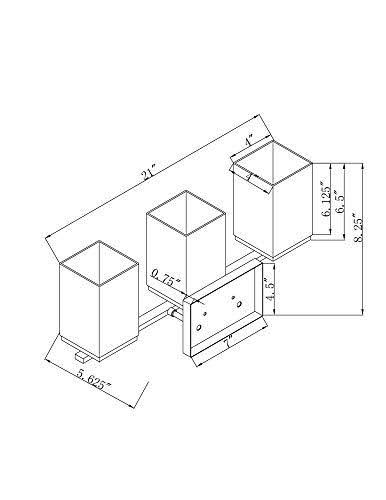 3-Light Chrome Bath Light G968
